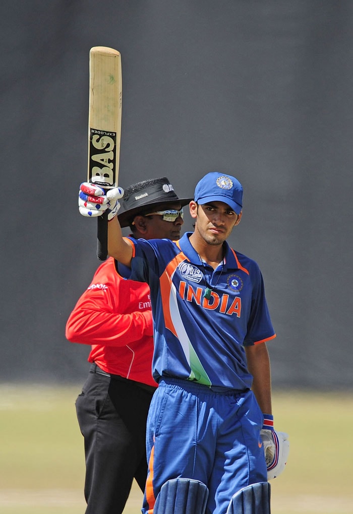 It was the other opener Prashant Chopra who got 58 off 79 to steady the innings even as batsmen failed at the other end. India were three down for 73 when Vijay Zol joined in. (Photo by Ian Hitchcock-ICC/Getty Images) Under-19 World Cup: India beat PNG, face Pakistan in quarter-final