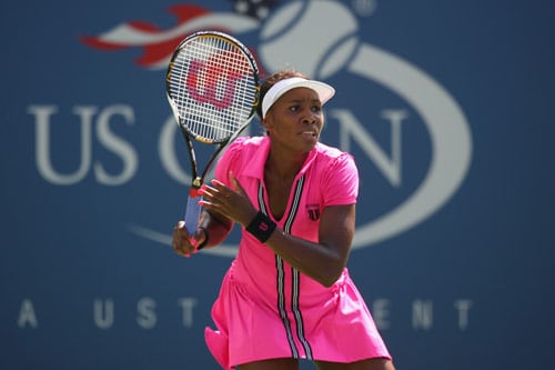 Venus Williams of the United States waits for a serve from Bethanie Mattek-Sands of the United States during day three of the 2009 US Open at the USTA Billie Jean King National Tennis Center on September 2. (AFP Photo) US Open Day 3