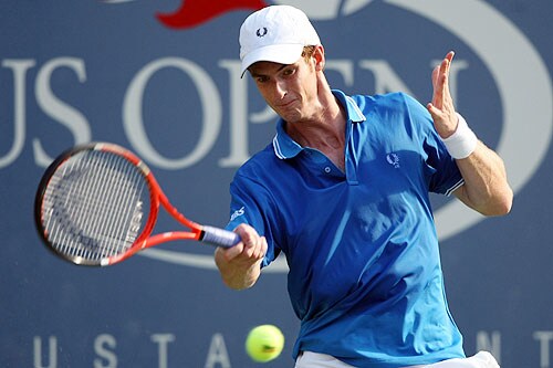 Andy Murray of Great Britain returns a shot against Paul Capdeville of Chile at the USTA Billie Jean King National Tennis Center in the Flushing neighborhood of the Queens borough of New York City. (AFP Photo) US Open Day 5