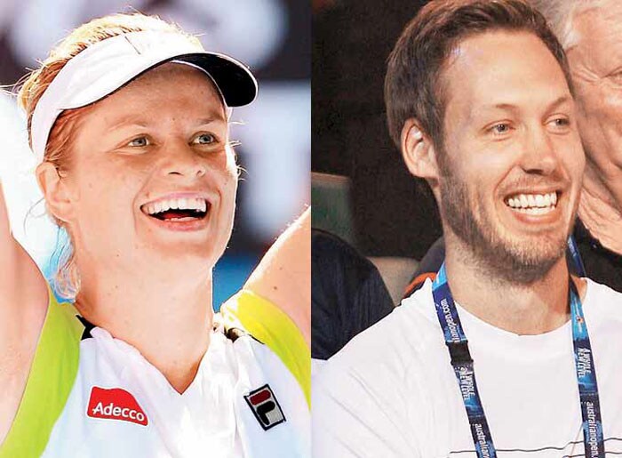 Kim Clijsters and American basketball player Brian Lynch form another tennis-basketball pairing. (Photo courtesy: <a href="http://mid-day.com">www.Mid-Day.com</a>)