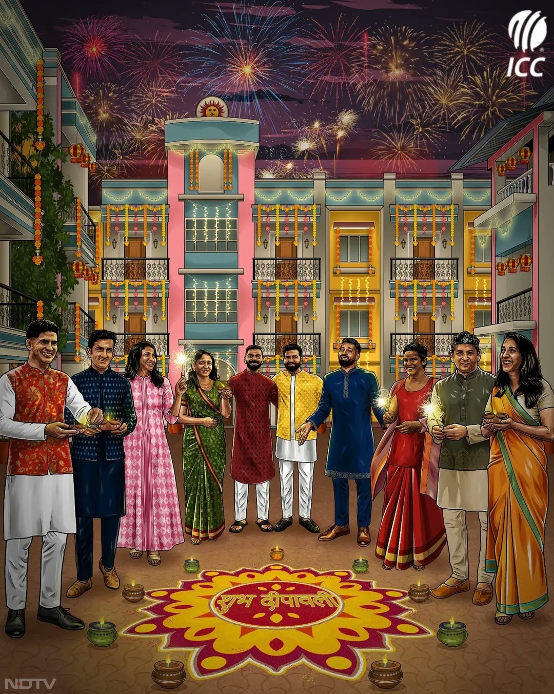आईसीसी ने दीपावली के दिन भारतीय फैंस को इस अंदाज में शुभकामनाएं दीं.