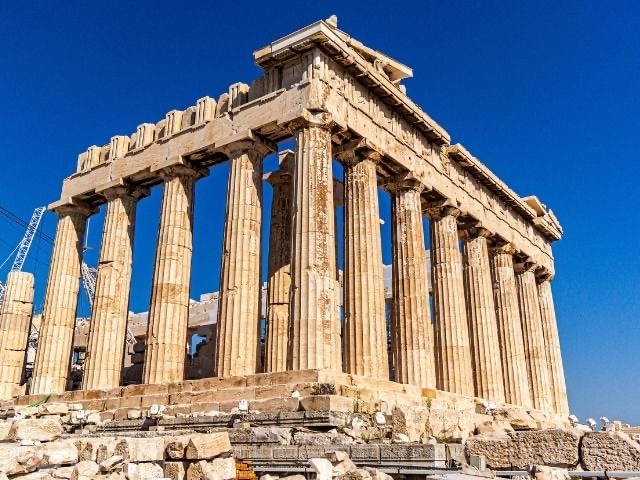 6. Acropolis of Athens, Greece
Overlooking Athens, the Acropolis includes the Parthenon and other temples built for Athena. It served as both a fortress and a religious centre.