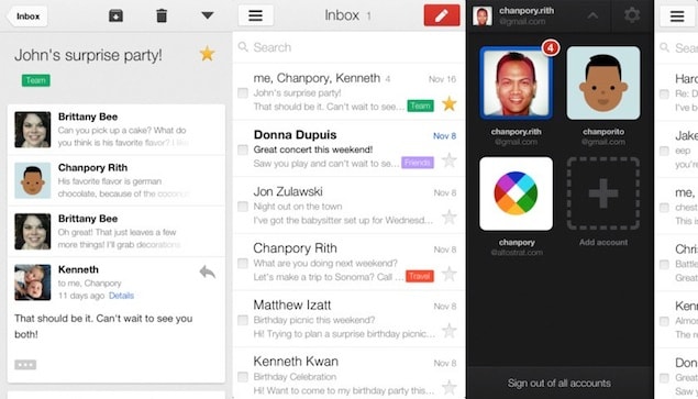 Redesigned Gmail app for iPhone, iPad adds multiple account support
