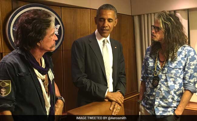 Dream On, Mr President: Barack Obama Hangs With Aerosmith's Steven Tyler