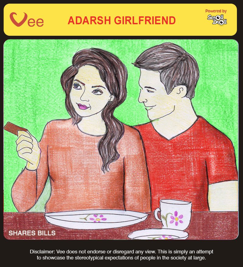 The satirical posters depicts this "ideal" girlfriend as one who ...