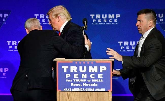 Donald Trump Rushed Off Stage In Reno By Security, But Quickly Returns
