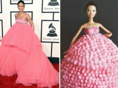 Rihanna's Two-Tiered Hot Pink Grammy Gown Inspired This Baker