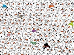 Can You Spot the Panda Among the Snowmen? It's Driving Everyone Crazy