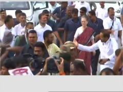 Sonia Gandhi Joins Congress' 'Bharat Jodo Yatra' In Karnataka