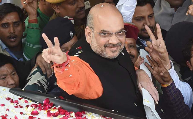 Image result for 6.	Amit Shah attributed the party's victory in Gujarat to Prime Minister Narendra Modi's popularity