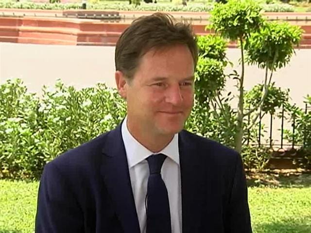 Video : NDTV Exclusive With British Deputy Prime Minister Nick Clegg