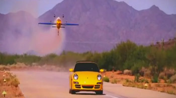 Desert Spectacle: Porsche races a plane