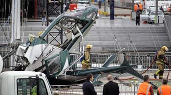 Helicopter crash caught on camera