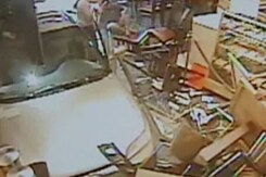 Car drives into a restaurant in California Car drives into a restaurant in California