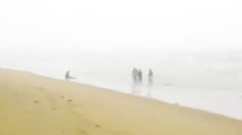 Video : Surfer video shows Cyclone Thane impact on Chennai beach
