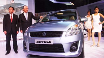 Auto Expo: Maruti unveils the Ertiga and Mahindra's Green plans