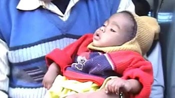 Video : Six-month-old girl found abandoned on Kolkata-bound train