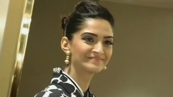 Stylish Sonam at the Burberry show