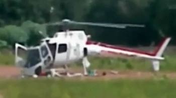 Rescue helicopter falls apart during landing in Brazil