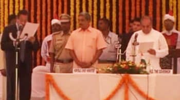 Video : Parrikar sworn in as Goa Chief Minister