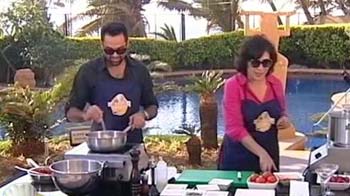 Abhay Deol, Aneesha Baig try the pasta recipe