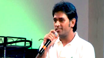 Dhoni shows off his singing skills