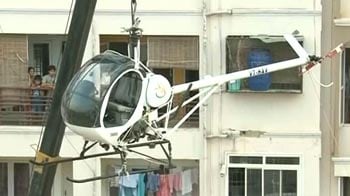 Video : How Bangalore chopper was brought down from the roof of building