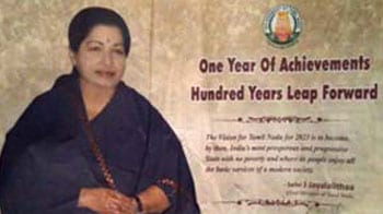 Video : Jayalalithaa's ad blitzkrieg on her government's 1st anniversary
