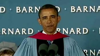 Video : Reach high and hope deeply: Obama tells Barnard University's 2012 batch