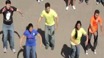 Flash mob for Chennai Super Kings in San Francisco