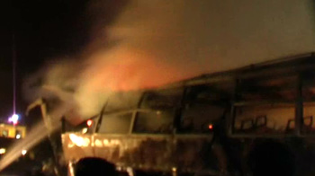 Bus carrying pilgrims catches fire in UP, 25 feared dead