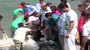 Video : School children pledge to protect the Nainital Lake