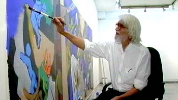 Video : Right-wing group prevents Pune artists from paying tribute to MF Husain