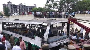 Bus falls off  flyover in Chennai