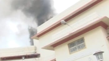 Video : Fire breaks out in Jubilee hall minutes after Pranab Mukherjee leaves