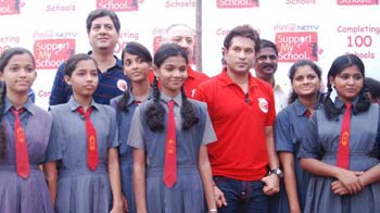 NDTV's Support My School Campaign: Sachin visits the school he adopted