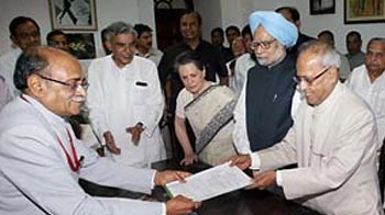 Pranab's nomination accepted; resignation letter 'fake', says BJP