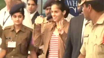 Saina Nehwal's big homecoming party
