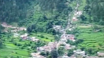Aerial shots of flooded Uttarakhand from rescue chopper