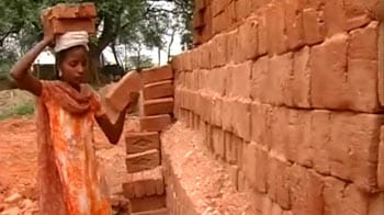 Video : Teen earns Rs 100 for carrying 1000 bricks