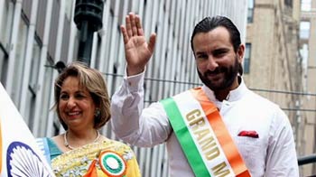Saif Ali Khan leads India Day parade in New York