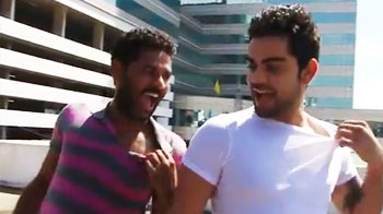 Virat Kohli shakes a leg with Prabhu Deva