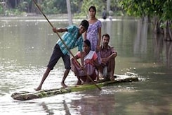 Half of Assam under water, 18 dead, Gogoi tours Japan Half of Assam under water, 18 dead, Gogoi tours Japan