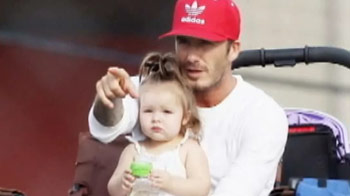 Beckham's day out with daughter Harper