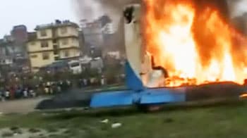 Video : Plane crashes minutes after take-off in Nepal, catches fire