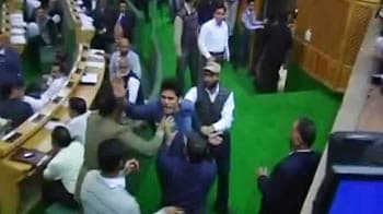 Video : Drama in J&K assembly: Man jumps into well of the house