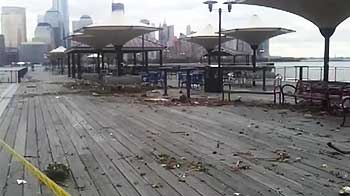 Surfer video shows Exchange Place boardwalk devastated by Sandy