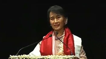 Video : I feel partly a citizen of India: Suu Kyi at LSR college