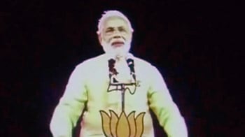 गुजरात में मोदी का थ्री-डी प्रचार