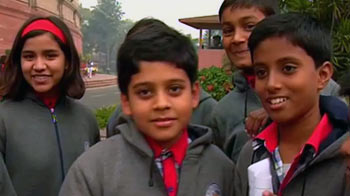 What school children saw when they visited Parliament today